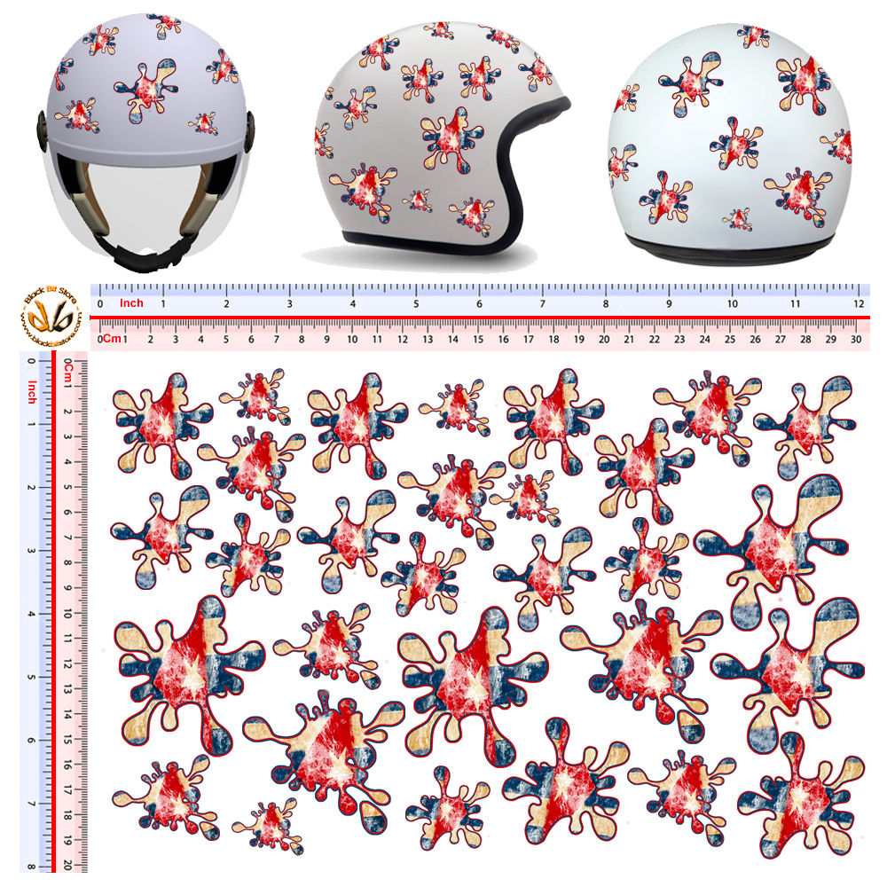 Adesivi Casco Macchie Cuba