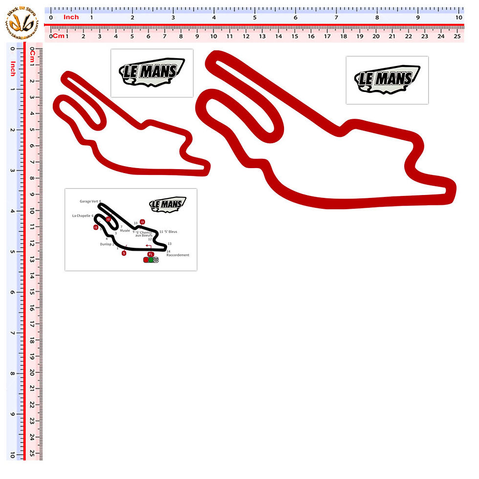 Miniatura: Adesivo PVC Prespaziato Le Mans Circuit Sticker 5 Pz