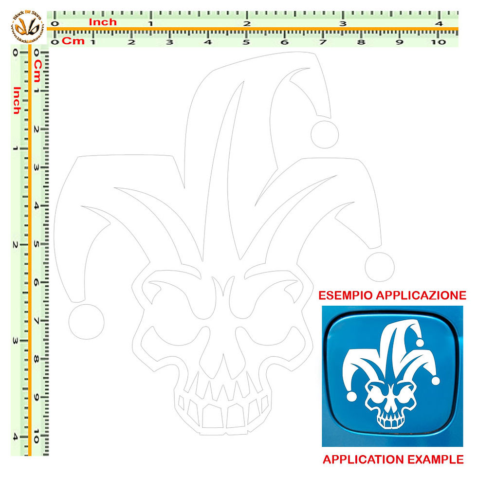 Miniatura: Adesivi serbatoio teschio joker skull Sticker car tank 1 Pz.