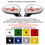 Miniatura: Adesivi fiamme specchietti Wing Mirror sticker Flames 2 pz.