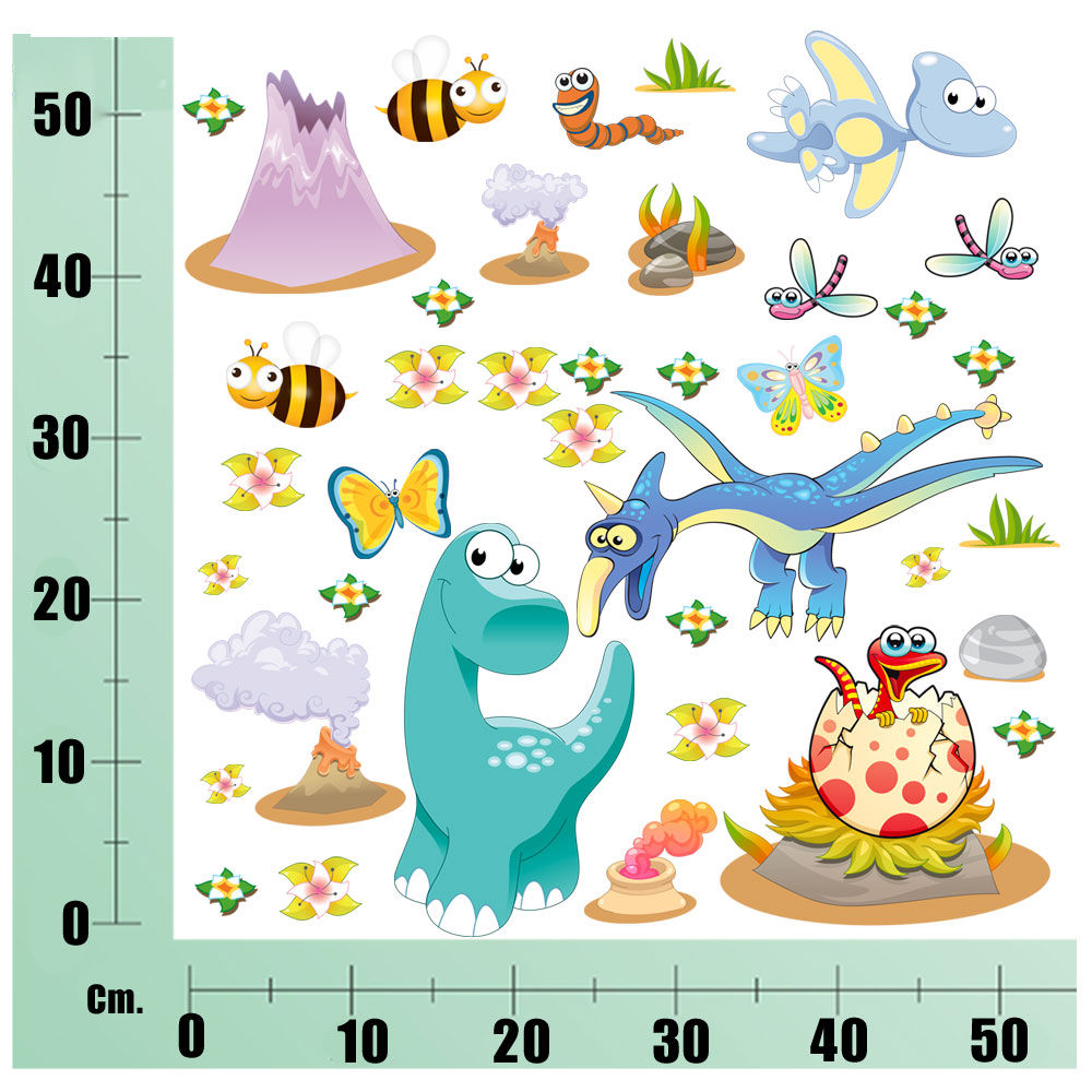 Kit Wall Stickers Preistoria 20 pezzi