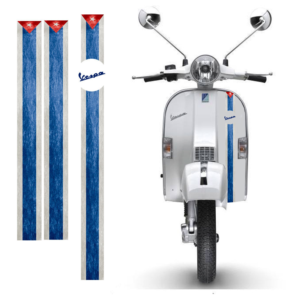 Adesivi vespa bandiera cuba flag sticker 3 PZ.