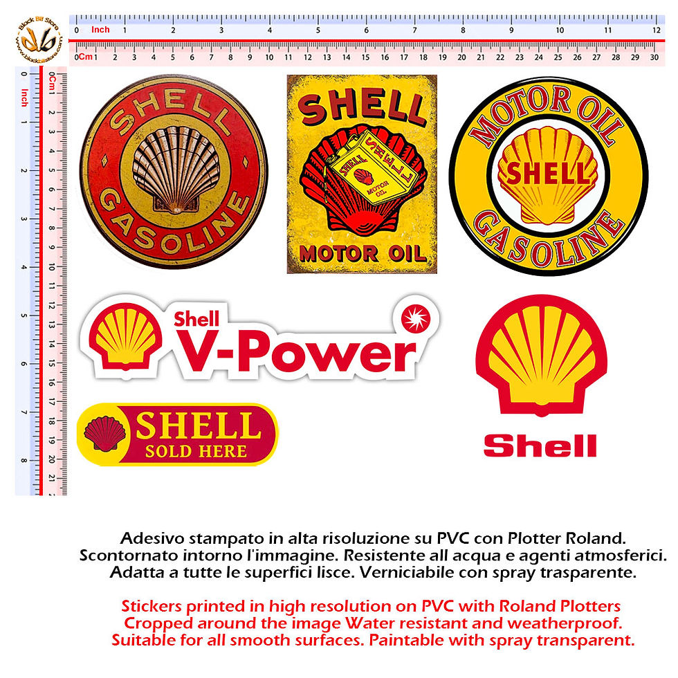 Miniatura: Adesivi shell vintage Sticker helmet auto moto
