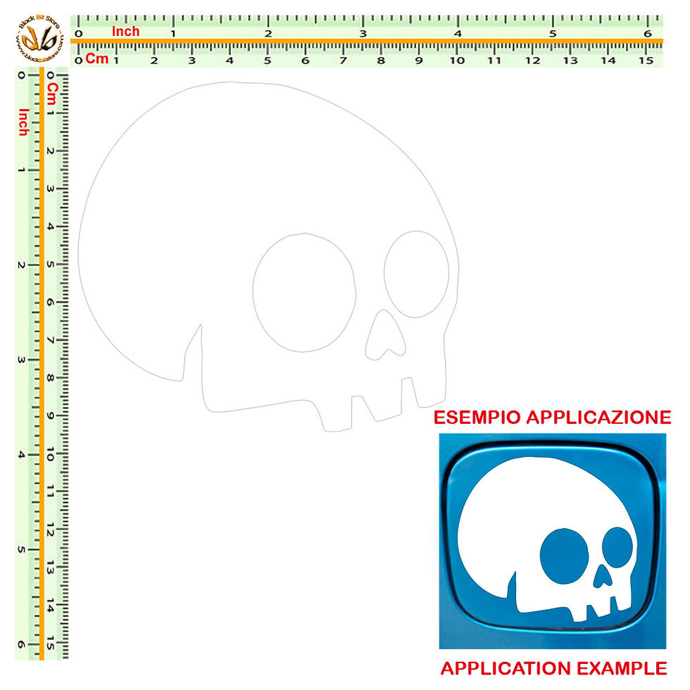 Miniatura: Adesivi serbatoio teschio skull Sticker car tank 1 Pz.