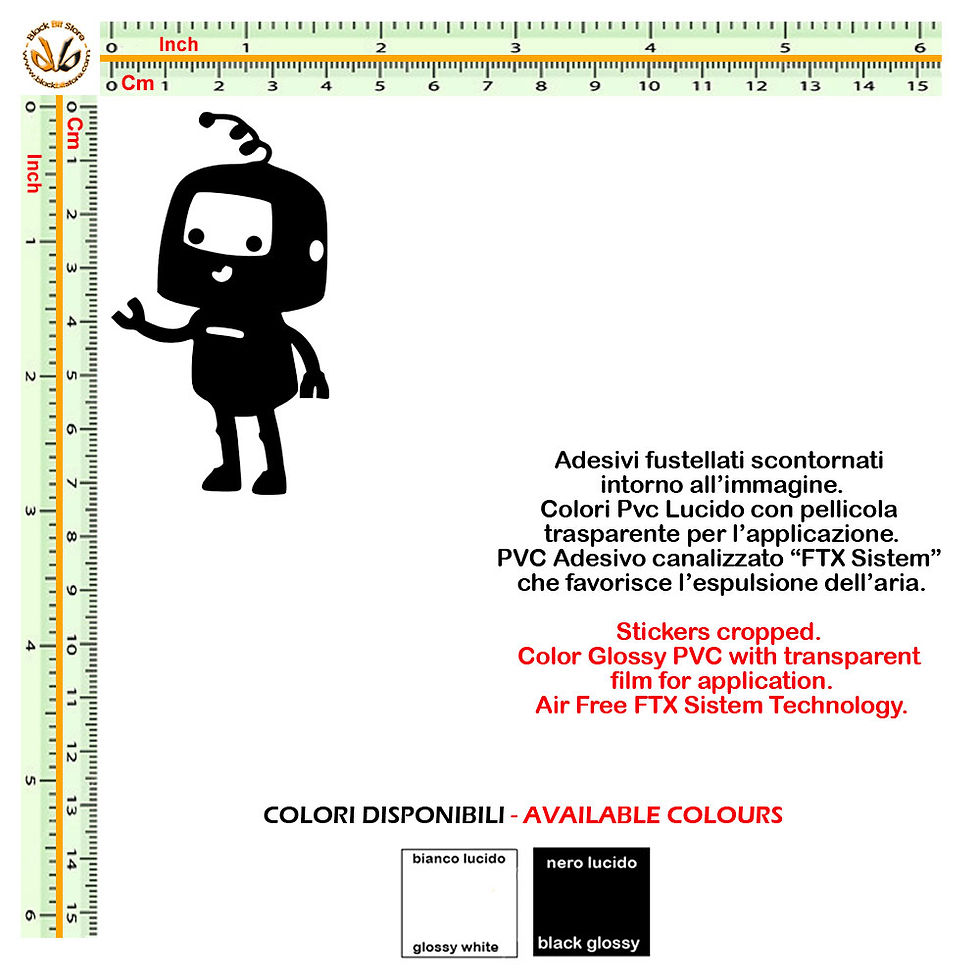 Miniatura: Adesivi famiglia Robot Bambini Cane Gatto Sticker my family Child Cat Dog 1 Pz.
