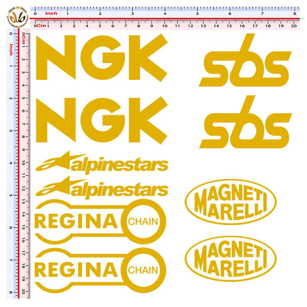 Miniatura: Sticker sponsor NGK SBS Alpinestar Marelli Regina Chain 10 Pz.