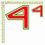 Miniatura: Sticker number flag italy Adesivi numeri italia 2 pz. cm. 10-5
