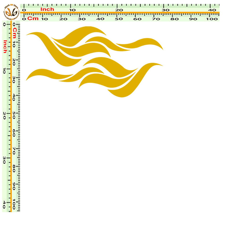 Miniatura: Adesivi fiamme pvc scontornato sticker Flames 2 pz.