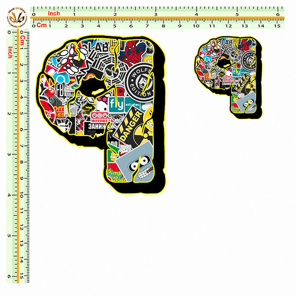 Miniatura: Adesivi numeri sticker bomb number wall design 2 pz. cm. 10-5