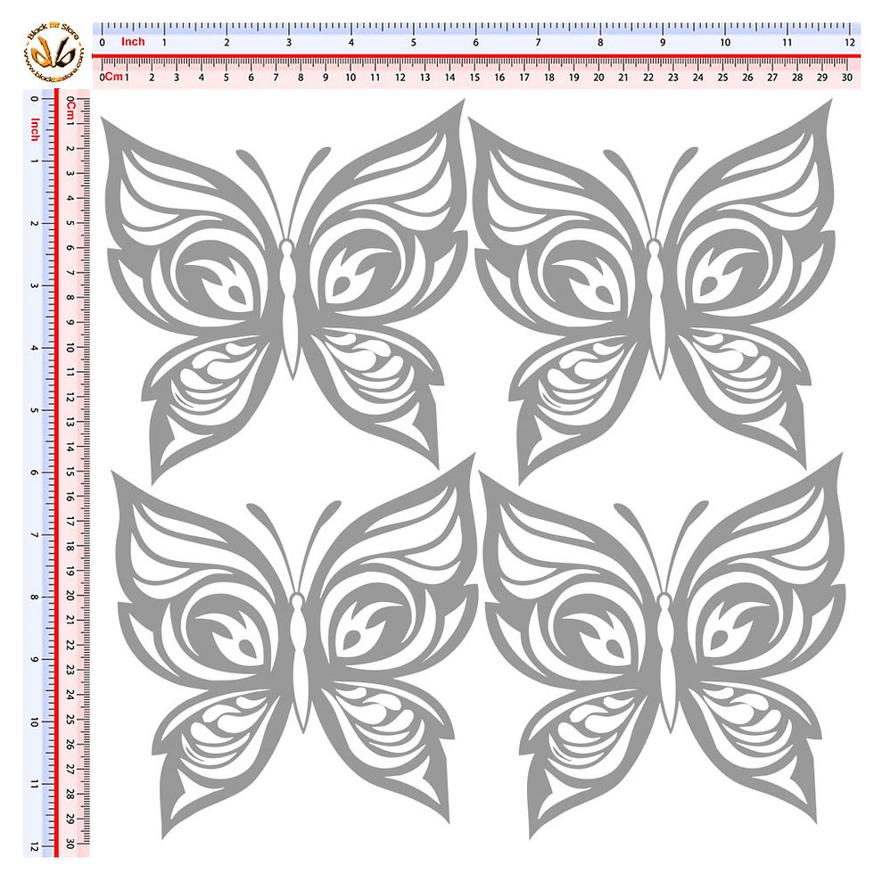 Miniatura: Butterfly Sticker PVC Cropped Adesivi farfalle  4 Pz