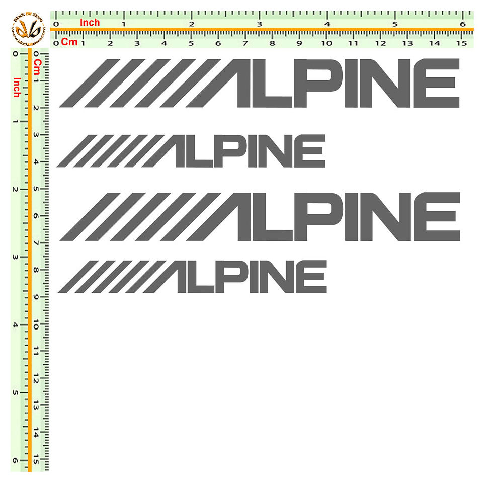 Miniatura: Sticker Adesivi Alpine 4 pz. Size 10-15 cm