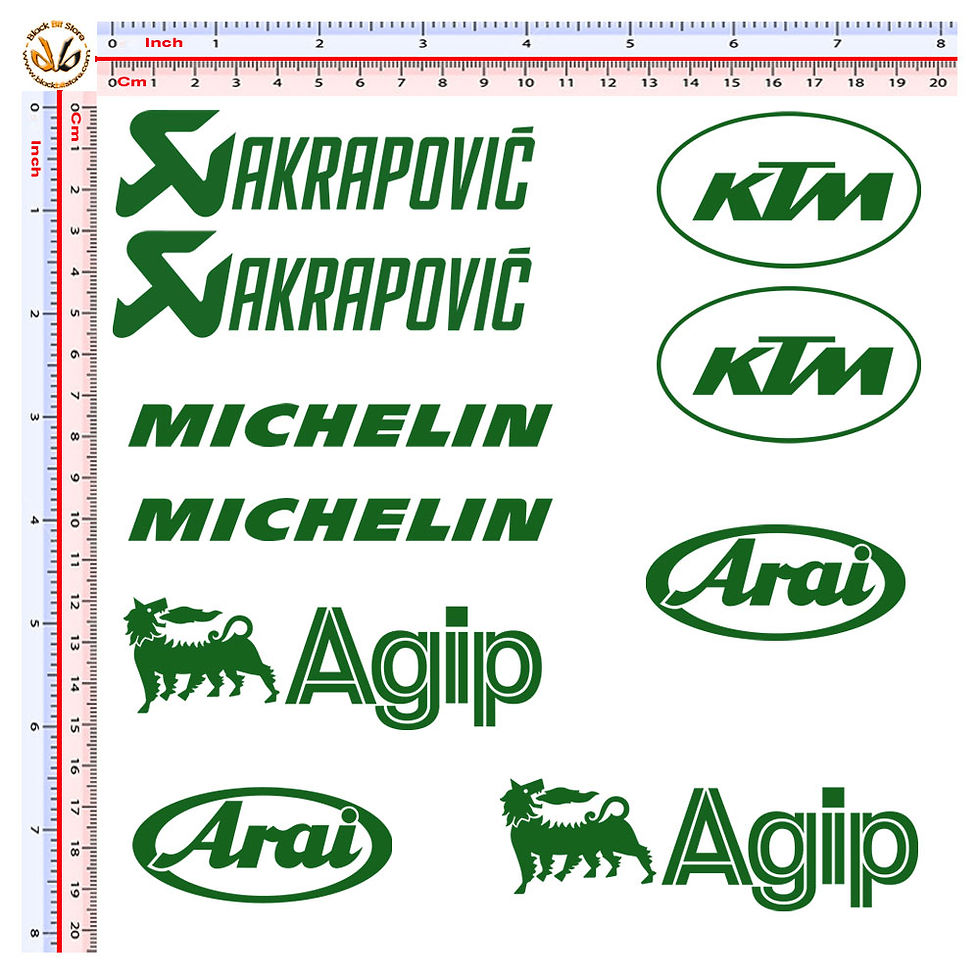 Miniatura: Adesivi sticker sponsor akrapovic michelin agip arai ktm 10 pz.