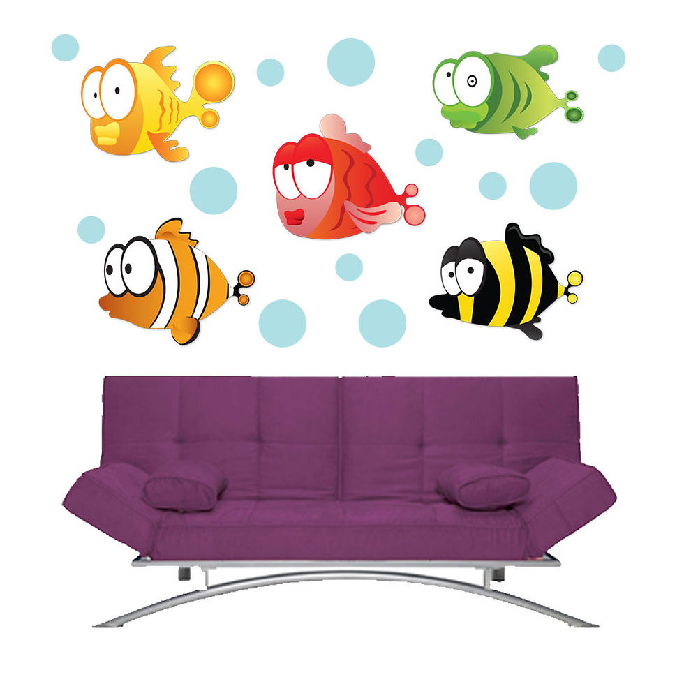 Miniatura: Wall Stickers Pesci e Bolle