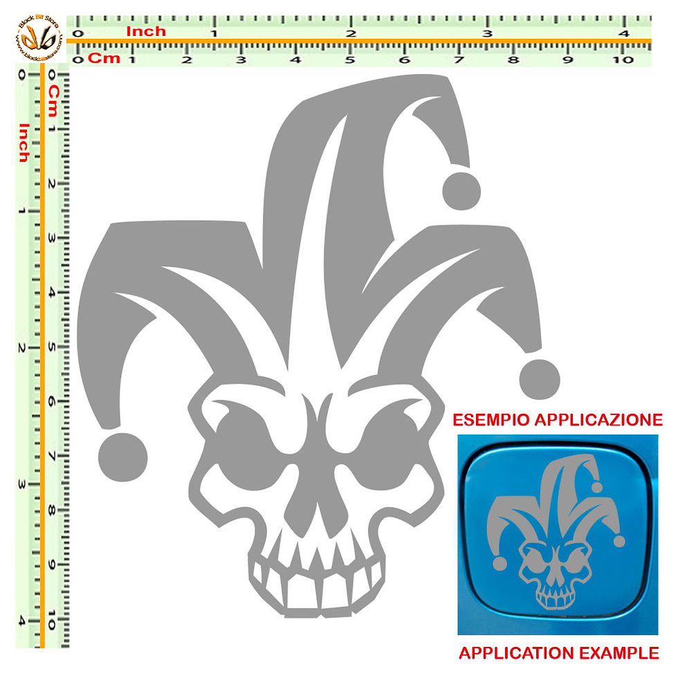 Miniatura: Adesivi serbatoio teschio joker skull Sticker car tank 1 Pz.