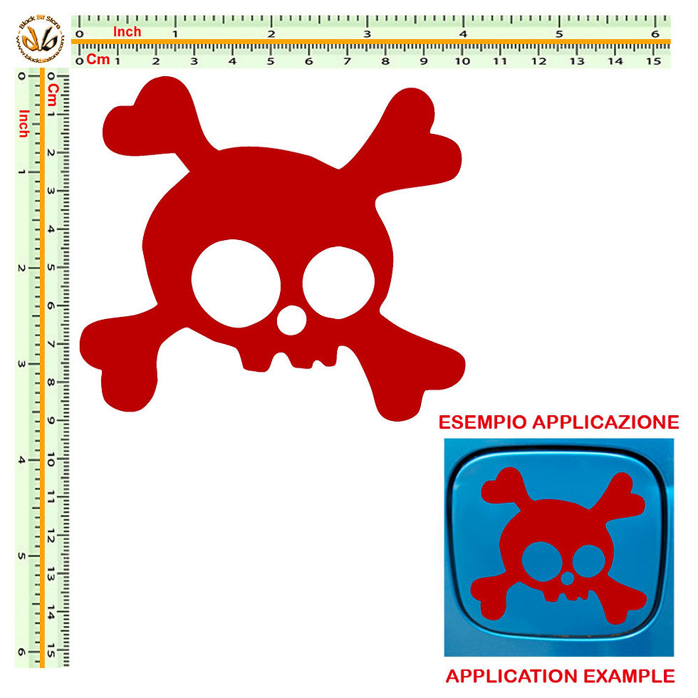 Miniatura: Adesivi serbatoio teschio pirates skull Sticker car tank 1 Pz.