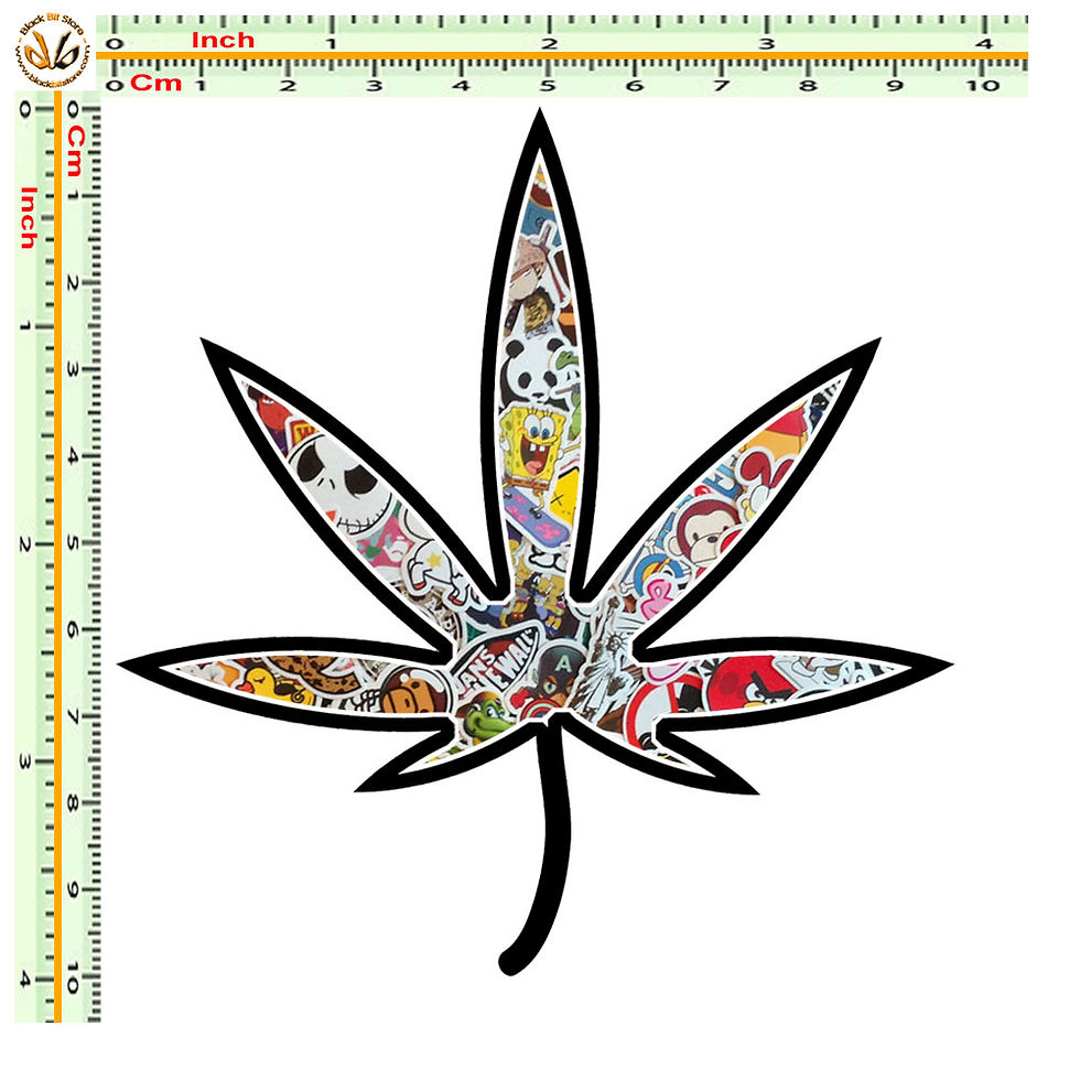 Miniatura: Adesivi cannabis haid Sticker bomb auto 1 Pz.
