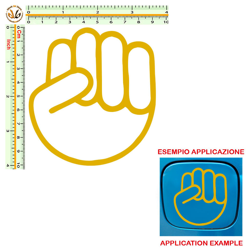 Miniatura: Adesivi prespaziati pugno hand punch Sticker cropped 1 Pz.