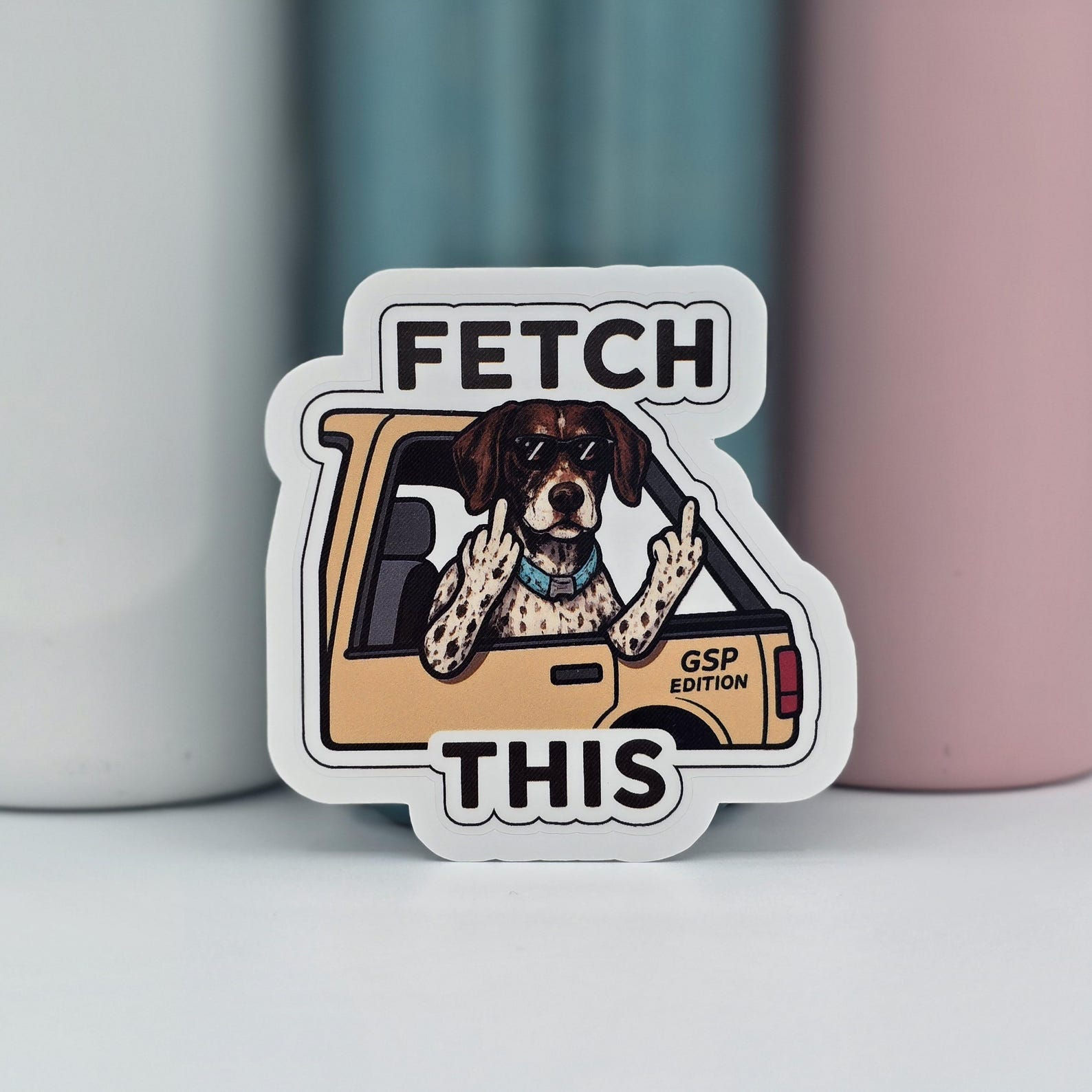 German Shorthaired Pointer Sunglasses Sticker — photo 1