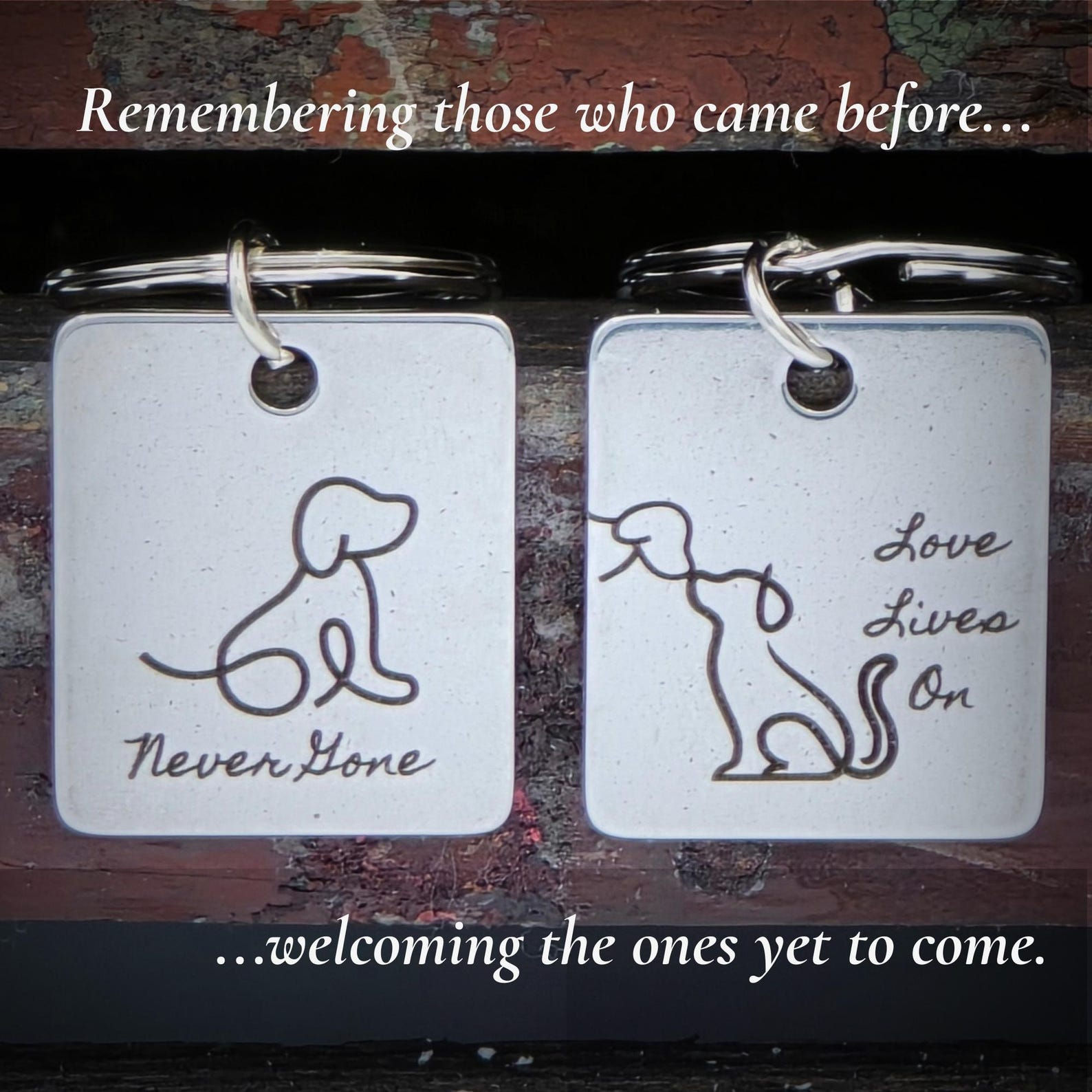Love Lives On Pet Memorial Keychain — photo 1