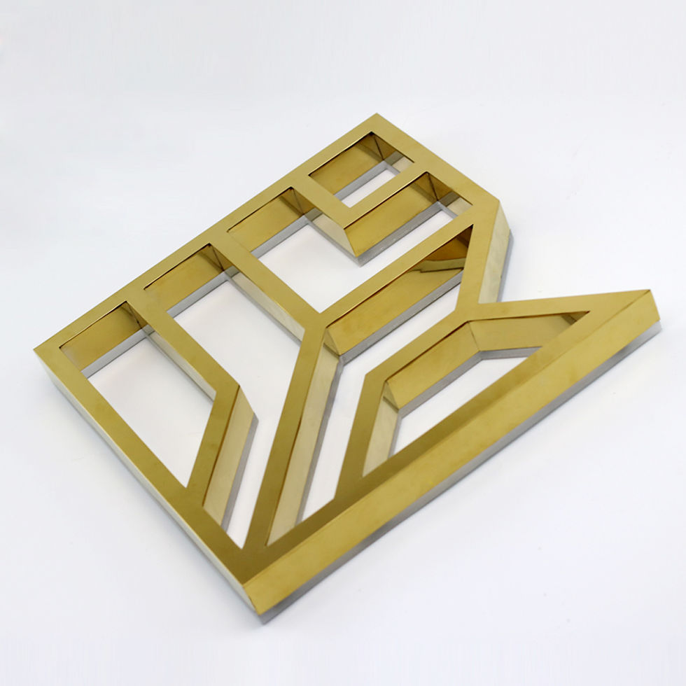 Thumbnail: long durability Golden stainless seel Lighting led rear-lit acrylic letter sign