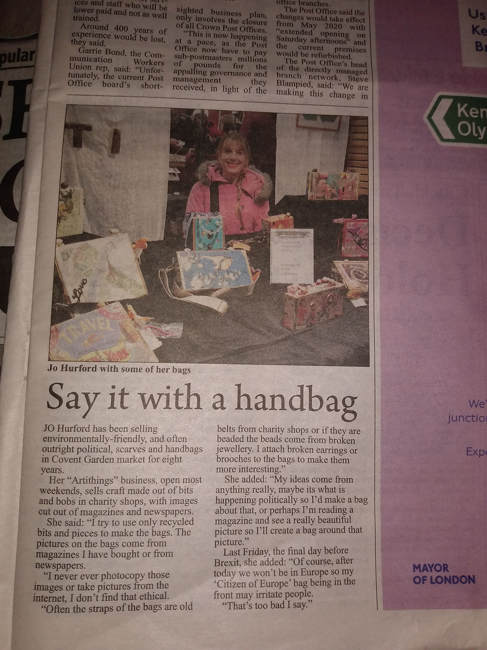 Artithings featured in the 'Westminster Extra'