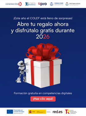 ¡Este año la cesta de Fin de año del COLEF Región de Murcia viene cargada! Abre tu regalo ahora y disfrútalo durante 2026
