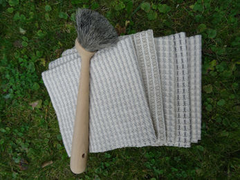 Handweben im Fadenwerk Uster, individuelle Auftragsarbeiten nach Kundenwunsch, weben nach Mass, Abwaschlappen