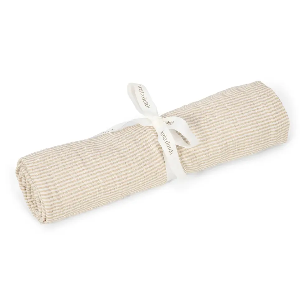LITTLE DUTCH-Swaddle muslin Pure Soft Beige 120x120