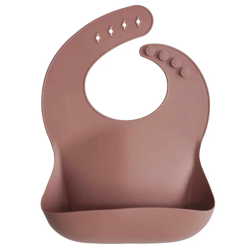 Thumbnail: Mushie Silicone Baby Monochrome Bibs 