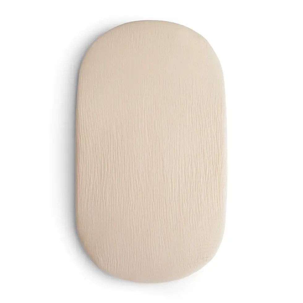 Thumbnail: Mushie Extra Soft Bassinet Muslin Crib Sheets