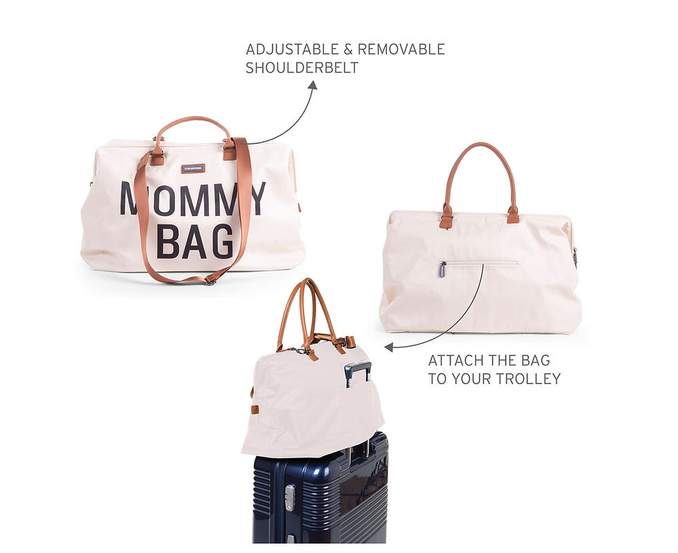 Thumbnail: CHILDHOME Mommy Bag - Off White/Black