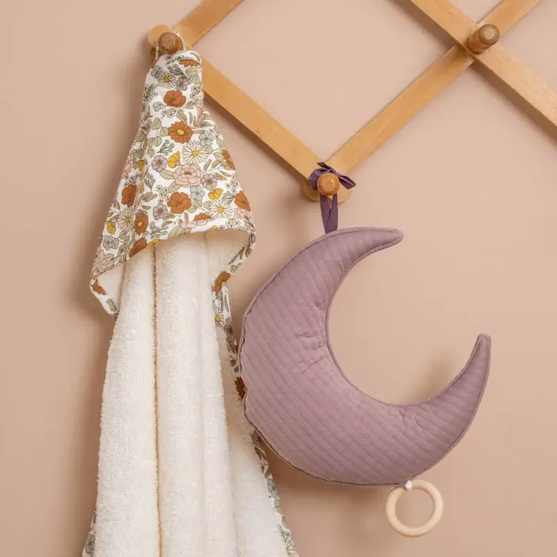 LITTLE DUTCH Moon-shaped Music Box Pure Mauve