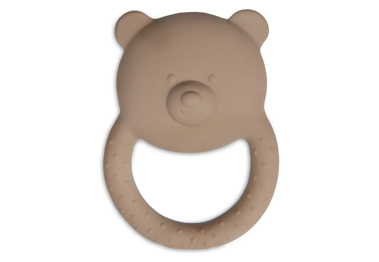JOLLEIN-Teething Ring Rubber Teddy Bear - Biscuit