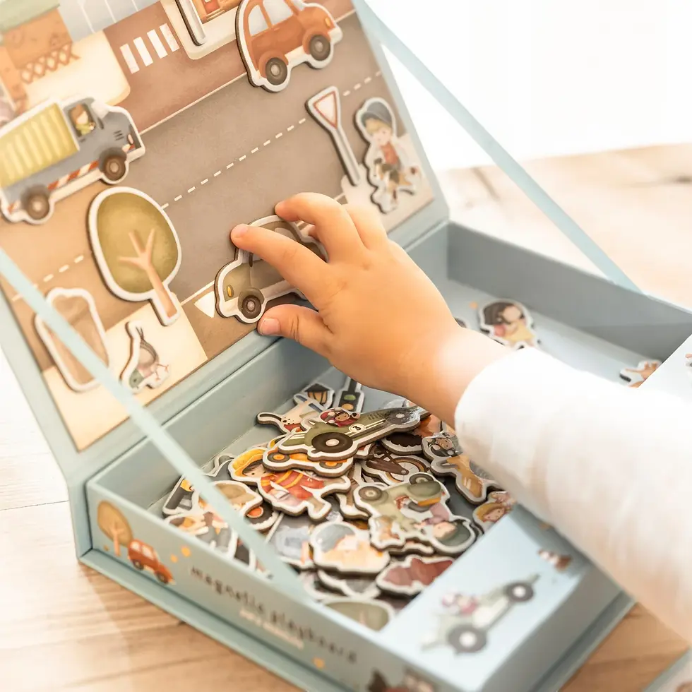Thumbnail: LITTLE DUTCH-Magnetic play board Jim's Vehicles