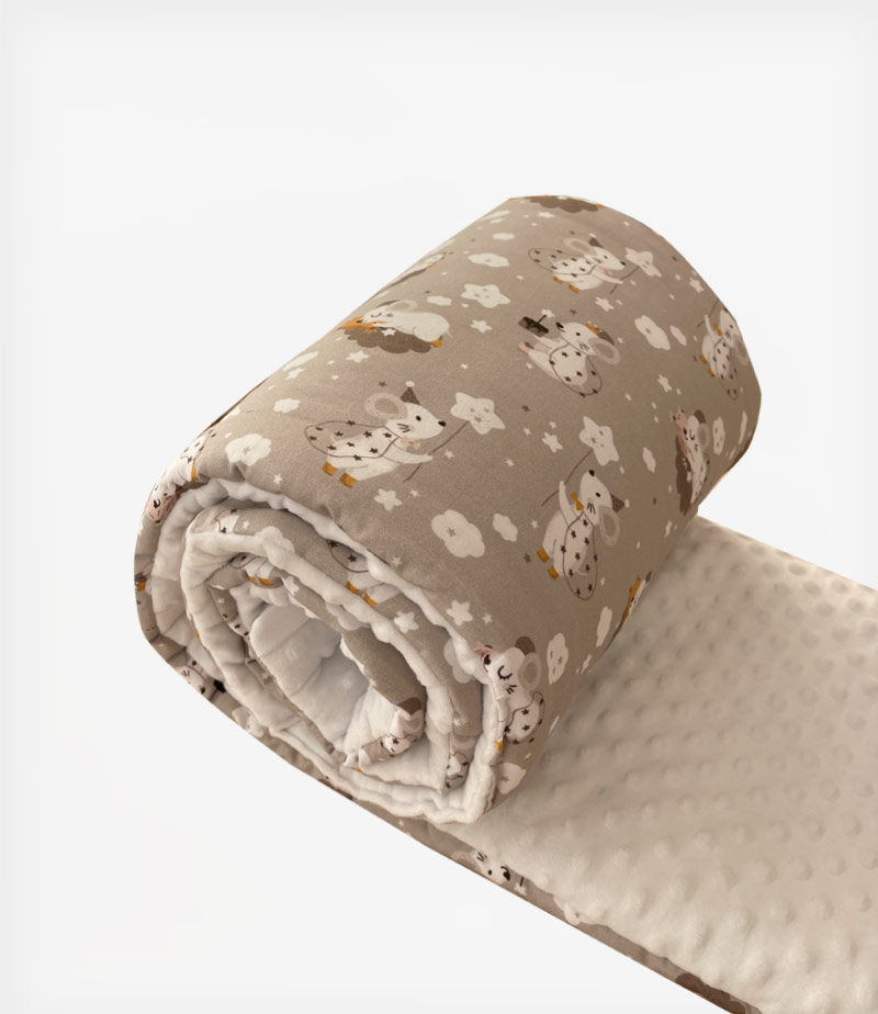 TINY TOES Bed Bumper Double Sided Magic Mice