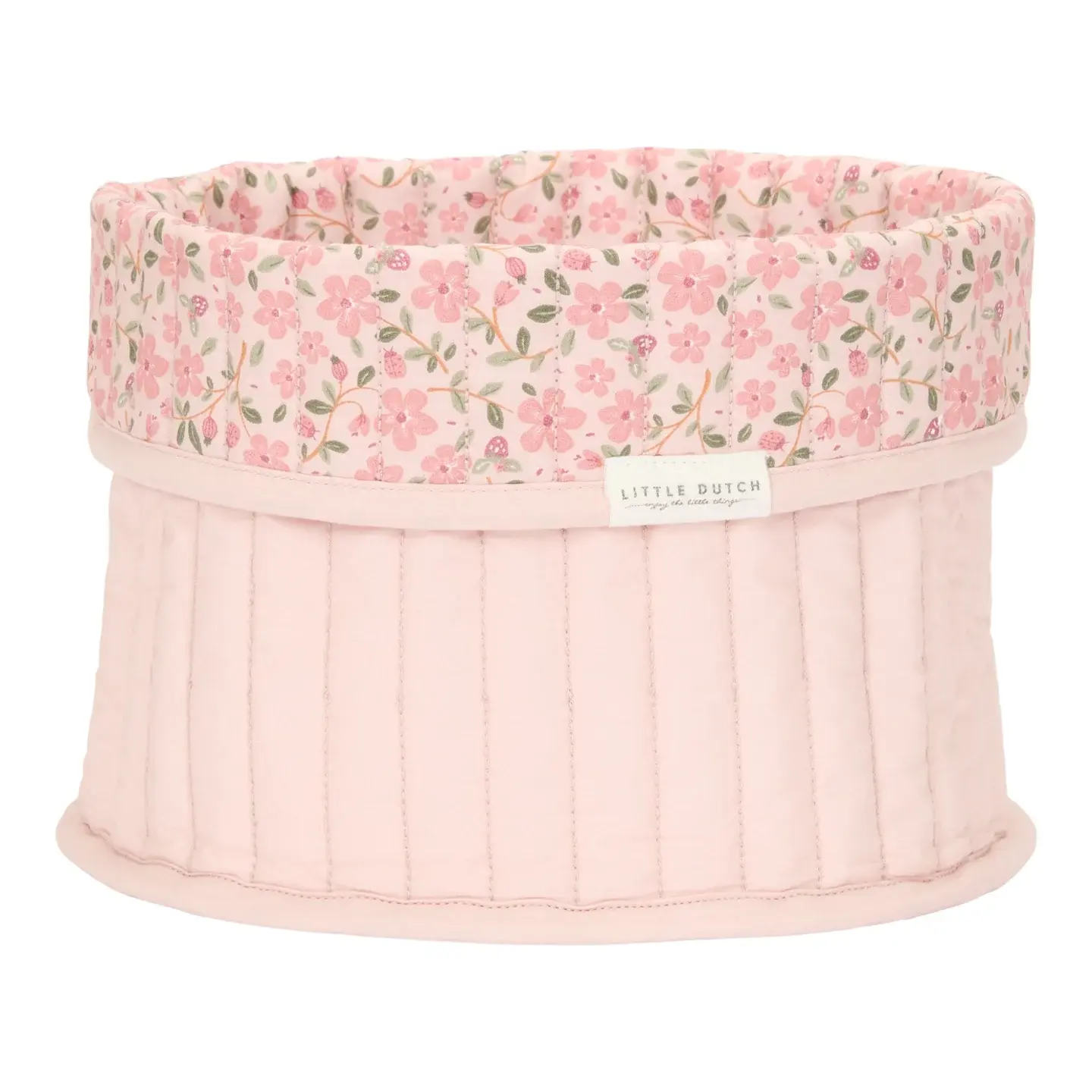 LITTLE DUTCH Quilted Storage Basket Small Fairy Floral (reversible)