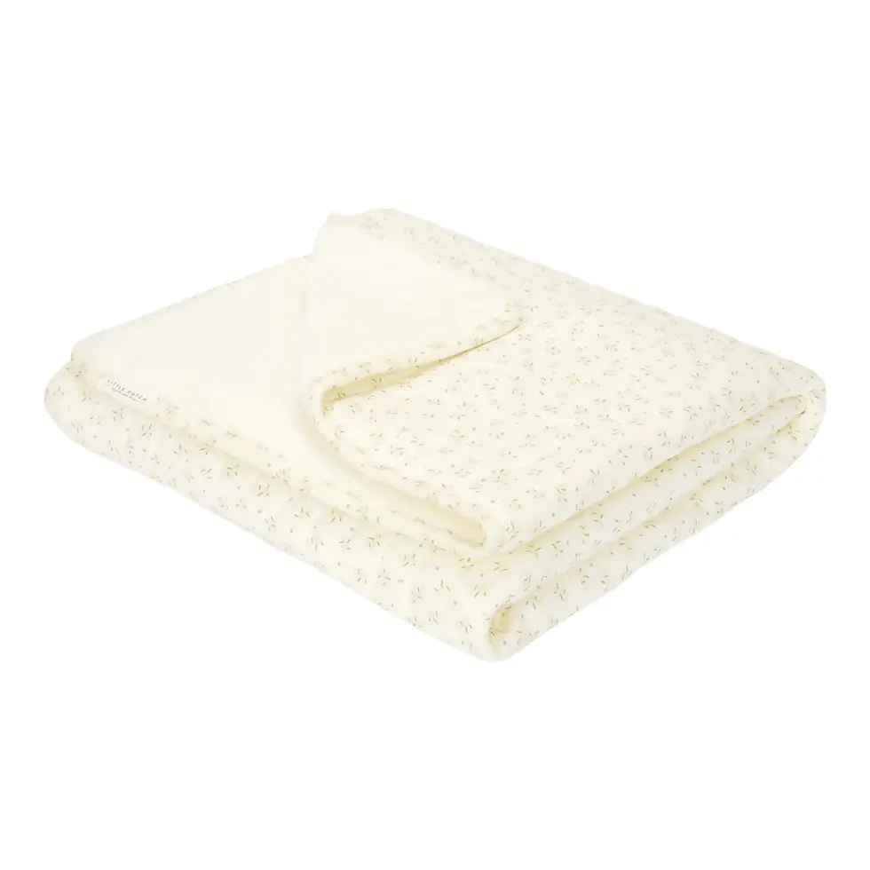 Thumbnail: LITTLE DUTCH Bassinet blanket Blueberry Leaves 70x 100cm