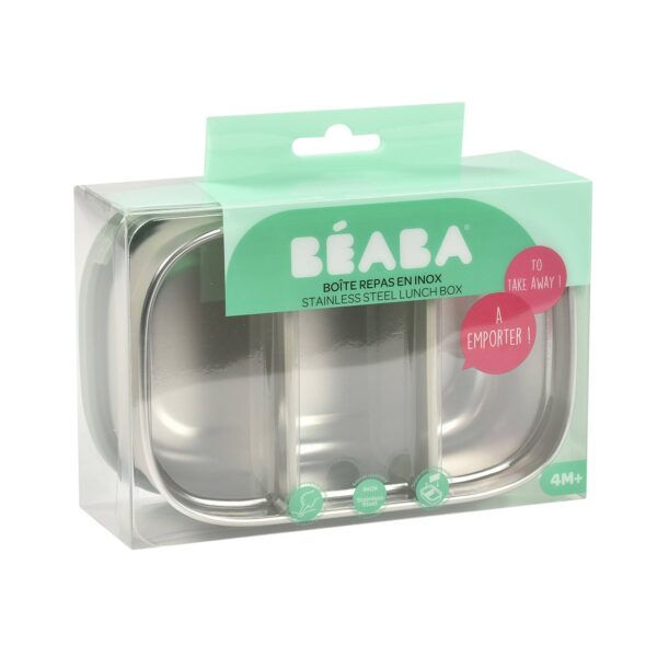 Thumbnail: BEABA - Stainless Steel Lunch Box – Velvet Grey/Sage Green