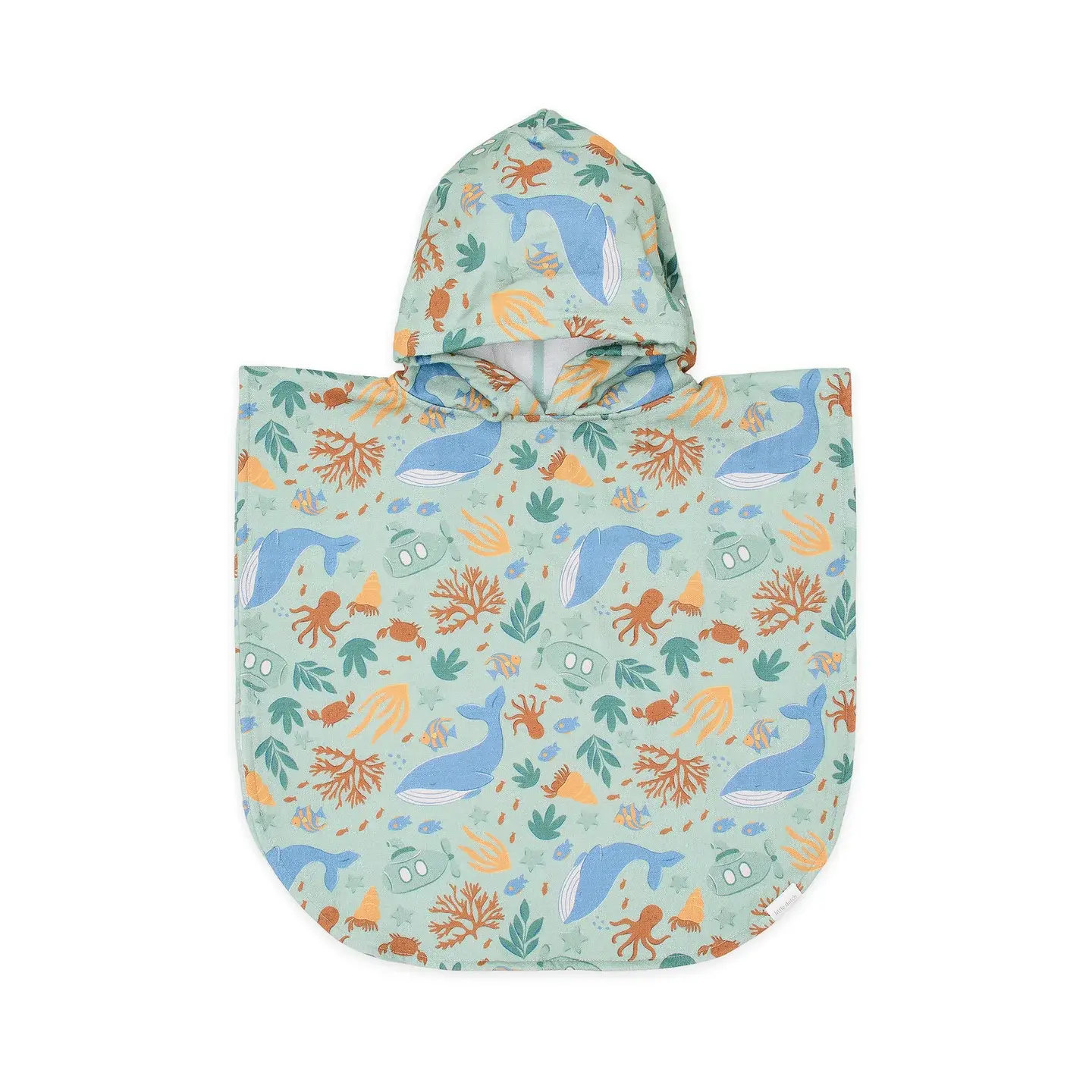 LITTLE DUTCH- Beach Poncho Ocean World Multicolour - One size