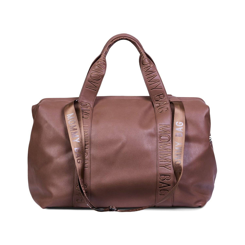 Thumbnail: CHILDHOME Mommy Bag Signature -Vegan Leather Dark Brown