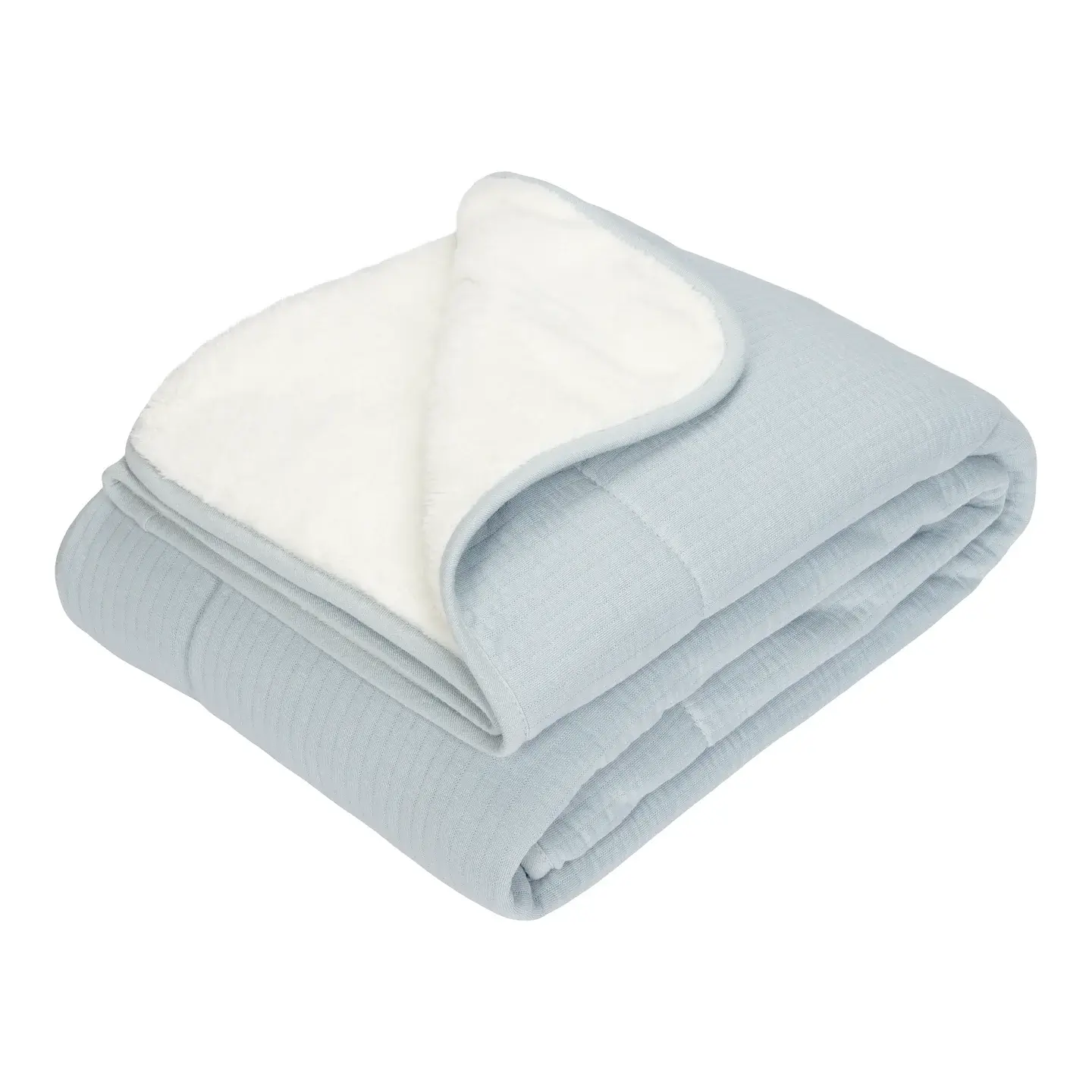 LITTLE DUTCH Cot Blanket Pure Soft Blue 110x140