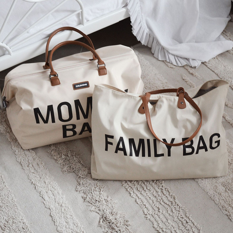 Thumbnail: CHILDHOME Family Bag - OffWhite Black