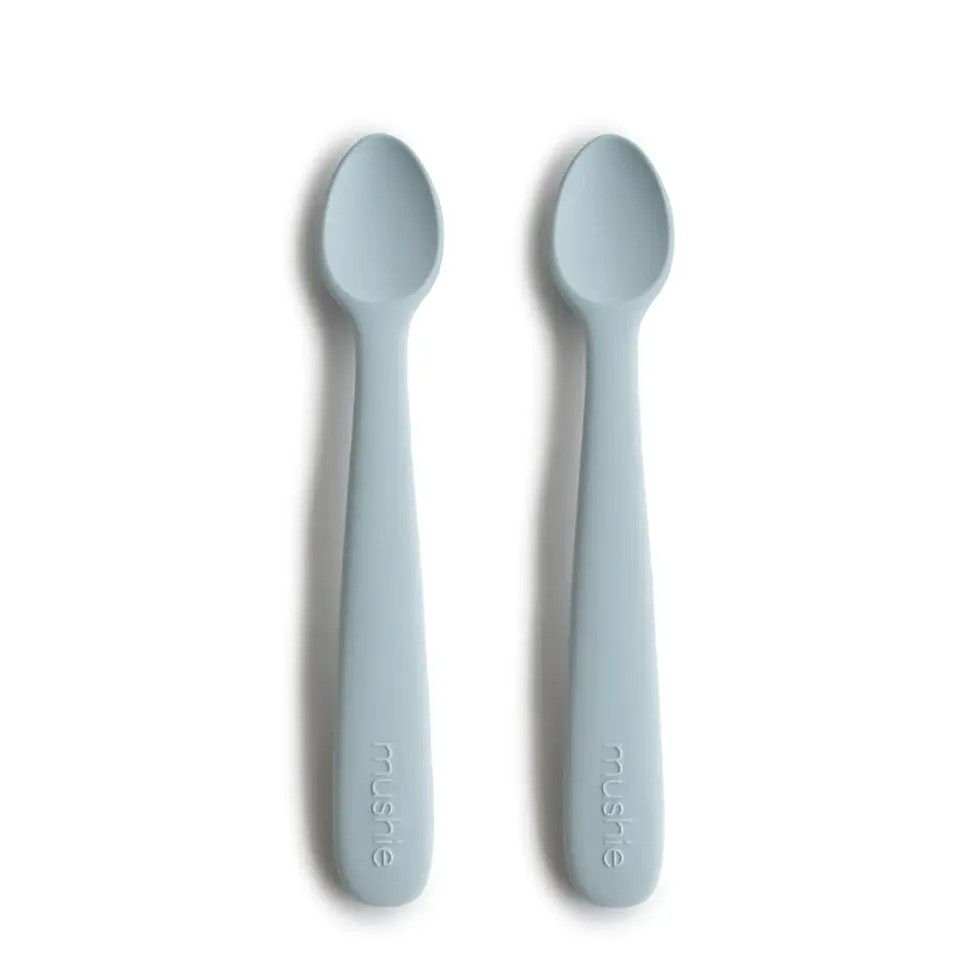 Thumbnail: Mushie Silicone Feeding Spoons