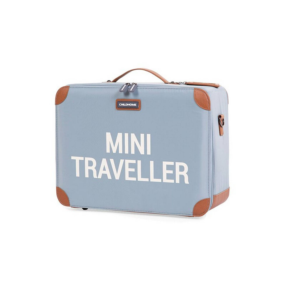 Thumbnail: CHILDHOME Mini Traveller Kids Suitcase - Grey/OffWhite