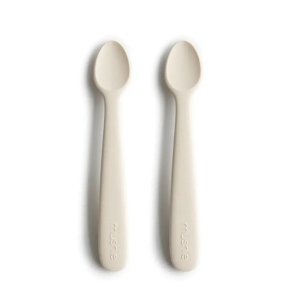 Thumbnail: Mushie Silicone Feeding Spoons