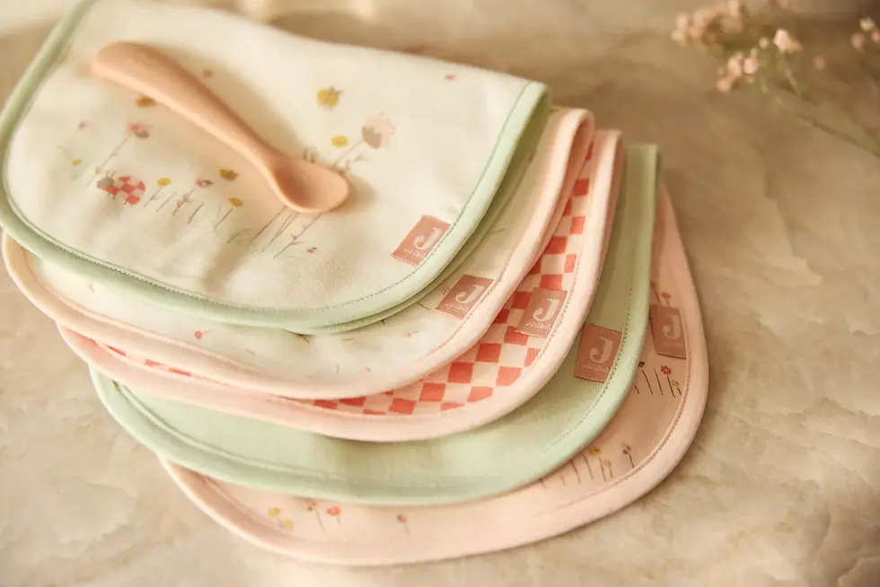 Thumbnail: JOLLEIN -Bib Jersey Waterproof - Pretty Picnic - 5 Pack