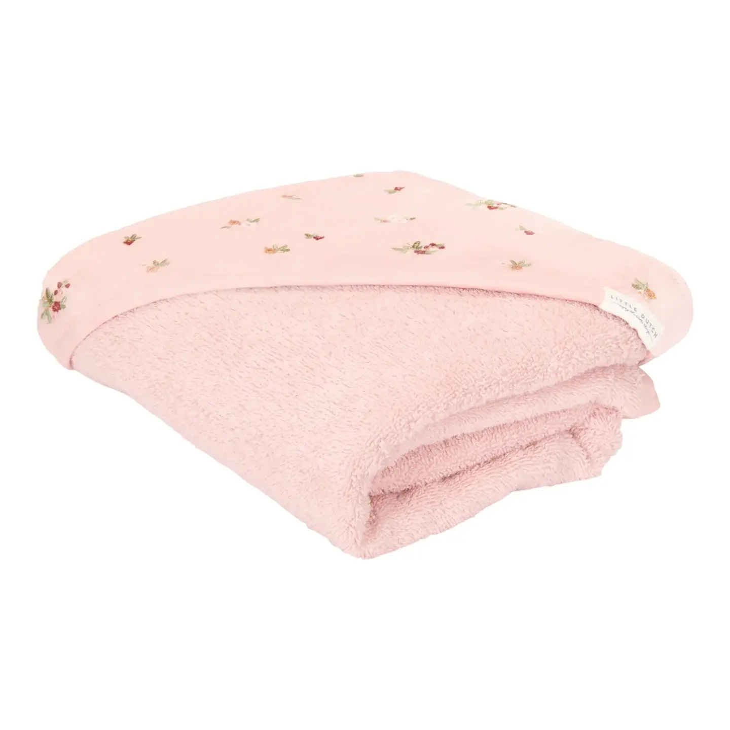 LITTLE DUTCH - Hooded towel embroidered Blossom 100x100