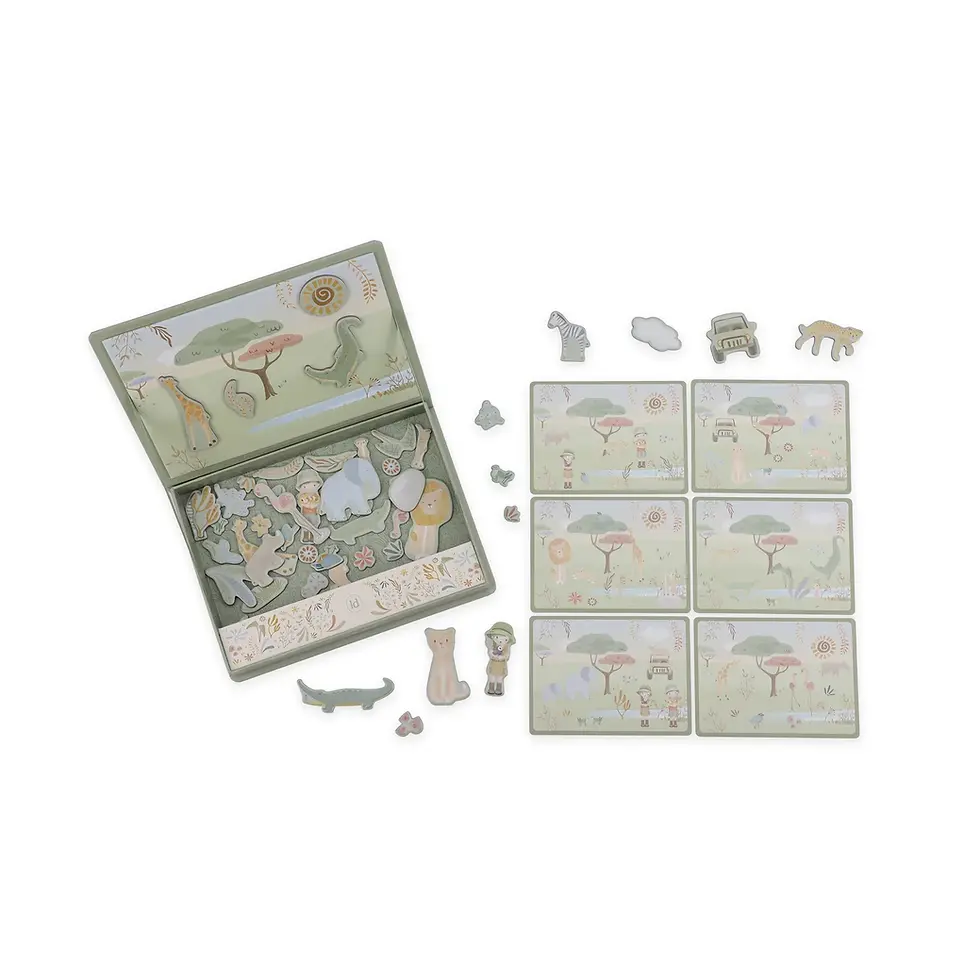 Thumbnail: LITTLE DUTCH- Magnetic play board Safari Friends