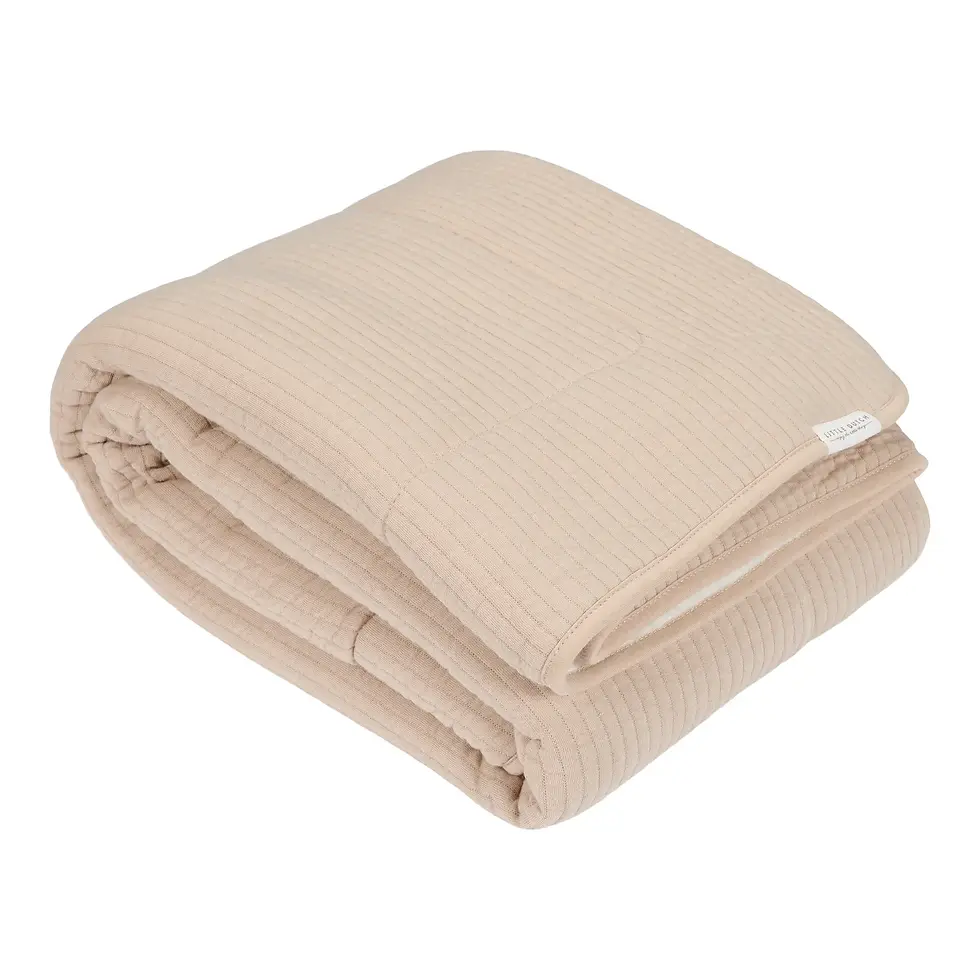 Thumbnail: LITTLE DUTCH Bassinet Blanket Pure Beige