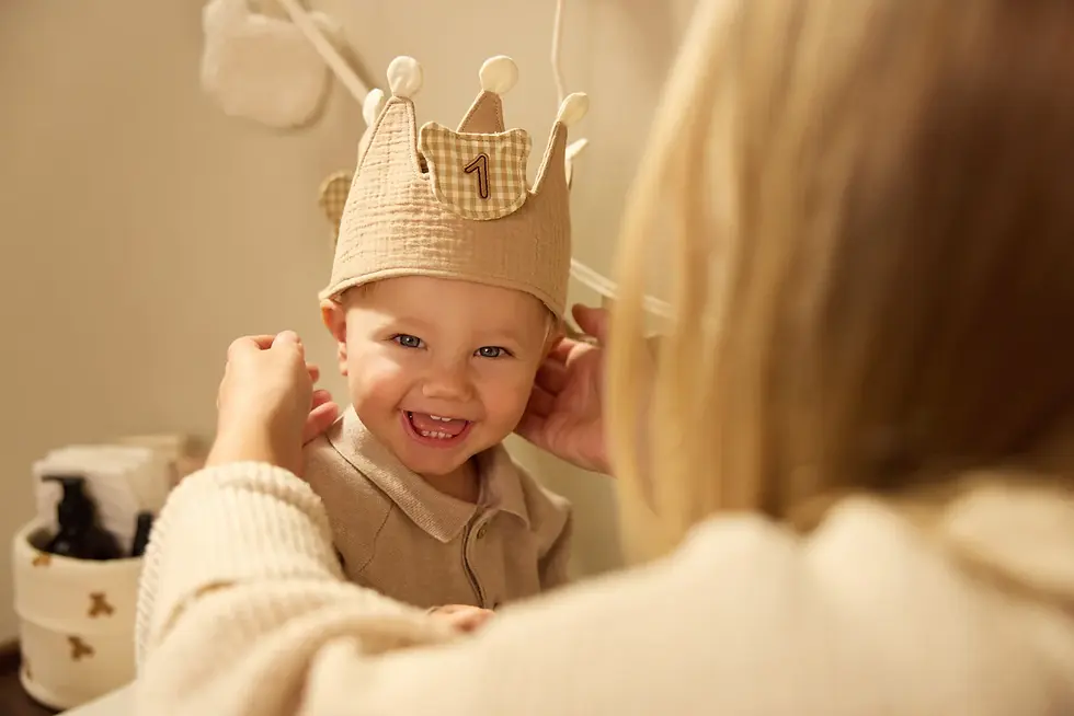 Thumbnail: JOLLEIN- Birthday Crown - Teddy Bear